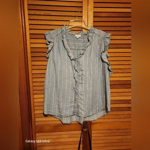 Crown and ivy chambray tank